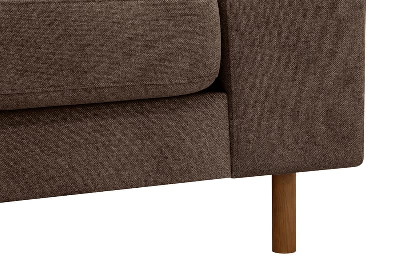 Scandi Djup 4-sits Soffa med Schäslong Vänster i Tyg - Mörkbrun - Products - Möbler - Soffa - Divansoffa & schäslongsoffa - 4 sits soffa med divan