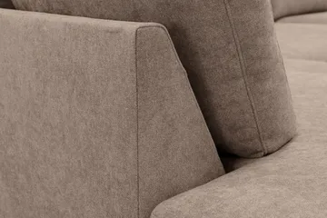 Scandi Djup 4-sits Soffa med Schäslong Vänster i Tyg - Mörkbrun - Products - Möbler - Soffa - Divansoffa & schäslongsoffa - 4 sits soffa med divan