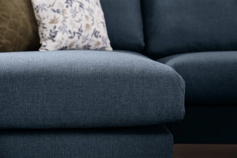Trend 4-sits Högervänd L-formad Schäslongsoffa i Tyg - Blå - Products - Möbler - Soffa - Divansoffa & schäslongsoffa - 4 sits soffa med divan