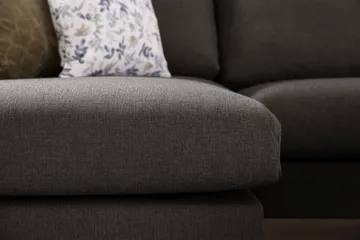 Trend 4-sits Högervänd L-formad Schäslongsoffa i Tyg - Svart - Products - Möbler - Soffa - Divansoffa & schäslongsoffa - 4 sits soffa med divan