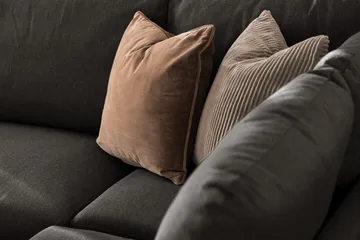 Trend 4-sits Högervänd L-formad Schäslongsoffa i Tyg - Svart - Products - Möbler - Soffa - Divansoffa & schäslongsoffa - 4 sits soffa med divan