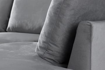Trend 4-sits Högervänd U-formad Soffa med Divan och Schäslong i Sammet - Ljusgrå - Products - Möbler - Soffa - Divansoffa & schäslongsoffa - 4 sits soffa med divan