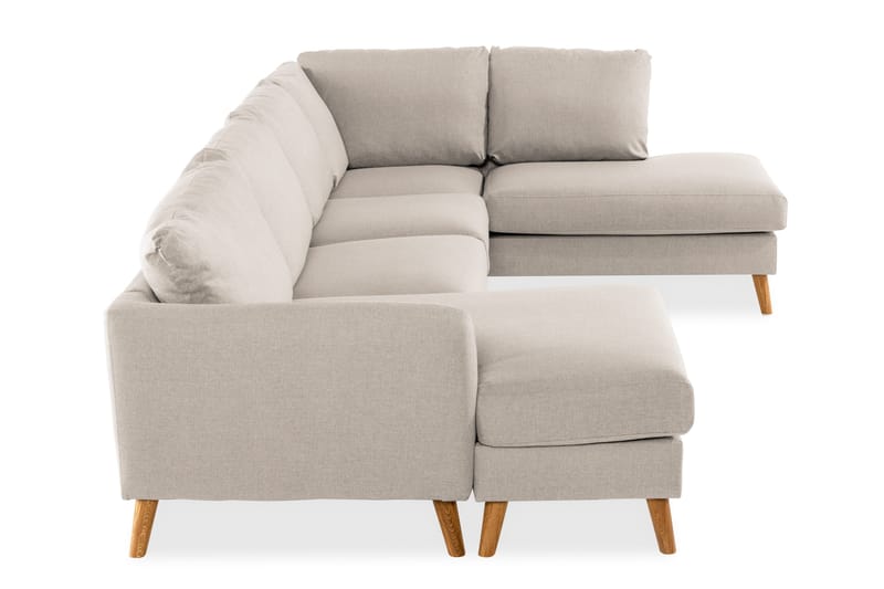Trend 4-sits Högervänd U-formad Soffa med Divan och Schäslong i Tyg - Beige - Products - Möbler - Soffa - Divansoffa & schäslongsoffa - 4 sits soffa med divan