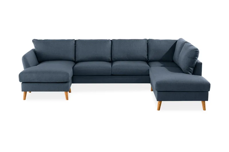 Trend 4-sits Högervänd U-formad Soffa med Divan och Schäslong i Tyg - Blå - Products - Möbler - Soffa - Divansoffa & schäslongsoffa - 4 sits soffa med divan