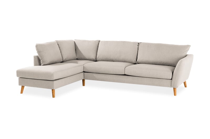 Trend 4-sits Vänstervänd L-formad Divansoffa i Tyg - Beige - Products - Möbler - Soffa - Divansoffa & schäslongsoffa - 4 sits soffa med divan