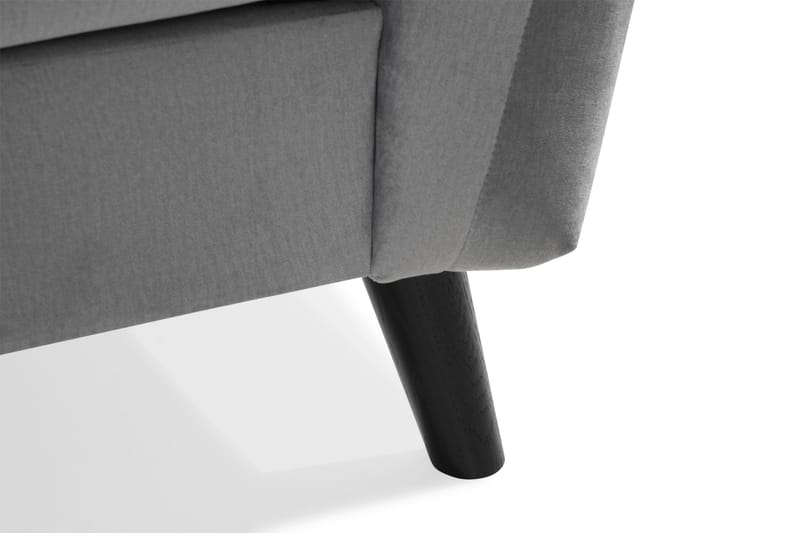 Trend 4-sits Vänstervänd L-formad Schäslongsoffa i Sammet - Ljusgrå - Products - Möbler - Soffa - Divansoffa & schäslongsoffa - 4 sits soffa med divan