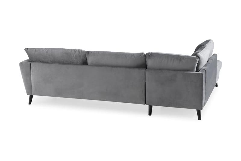 Trend 4-sits Vänstervänd L-formad Schäslongsoffa i Sammet - Ljusgrå - Products - Möbler - Soffa - Divansoffa & schäslongsoffa - 4 sits soffa med divan
