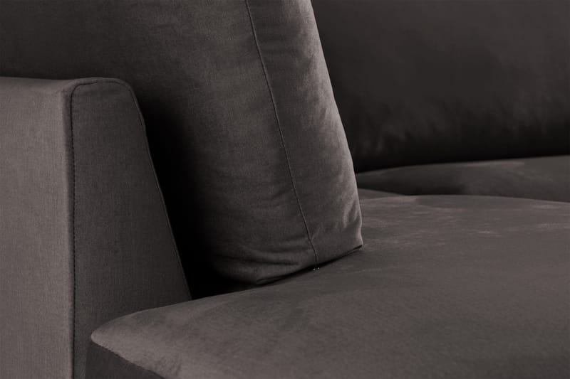 Trend 4-sits Vänstervänd L-formad Schäslongsoffa i Sammet - Mörkgrå - Products - Möbler - Soffa - Divansoffa & schäslongsoffa - 4 sits soffa med divan