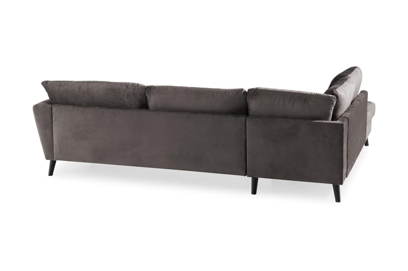 Trend 4-sits Vänstervänd L-formad Schäslongsoffa i Sammet - Mörkgrå - Products - Möbler - Soffa - Divansoffa & schäslongsoffa - 4 sits soffa med divan