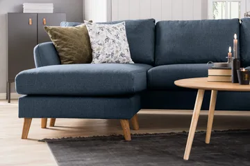 Trend 4-sits Vänstervänd L-formad Schäslongsoffa i Tyg - Blå - Products - Möbler - Soffa - Divansoffa & schäslongsoffa - 4 sits soffa med divan
