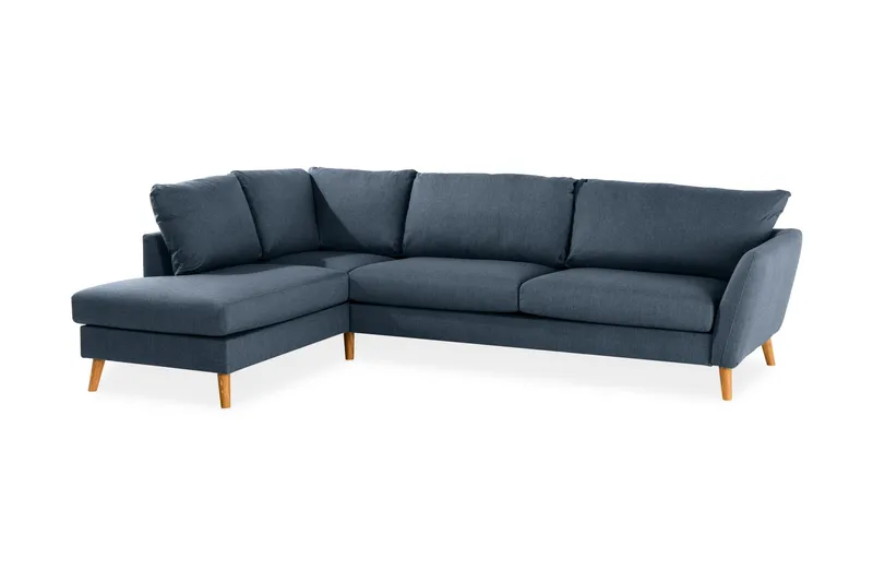 Trend 4-sits Vänstervänd L-formad Schäslongsoffa i Tyg - Blå - Products - Möbler - Soffa - Divansoffa & schäslongsoffa - 4 sits soffa med divan