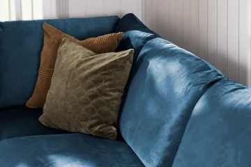 Trend 4-sits Vänstervänd U-formad Soffa med Divan och Schäslong i Sammet - Blå - Products - Möbler - Soffa - Divansoffa & schäslongsoffa - 4 sits soffa med divan