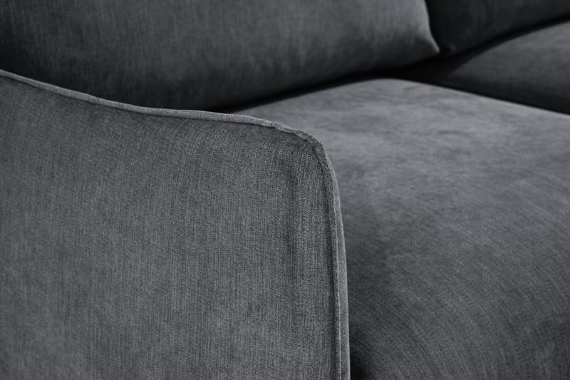 Trend Lyx 3-sits Divansoffa Höger - Mörkgrå/Svart - Products - Möbler - Soffa - Divansoffa & schäslongsoffa - 4 sits soffa med divan