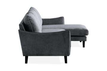 Trend Lyx 3-sits Divansoffa Höger - Mörkgrå/Svart - Products - Möbler - Soffa - Divansoffa & schäslongsoffa - 4 sits soffa med divan
