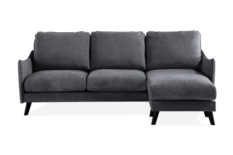 Trend Lyx 3-sits Divansoffa Höger - Mörkgrå/Svart - Products - Möbler - Soffa - Divansoffa & schäslongsoffa - 4 sits soffa med divan