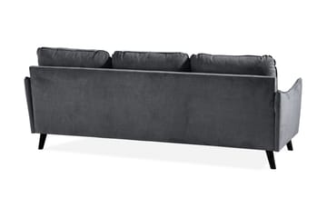 Trend Lyx 3-sits Divansoffa Höger - Mörkgrå/Svart - Products - Möbler - Soffa - Divansoffa & schäslongsoffa - 4 sits soffa med divan