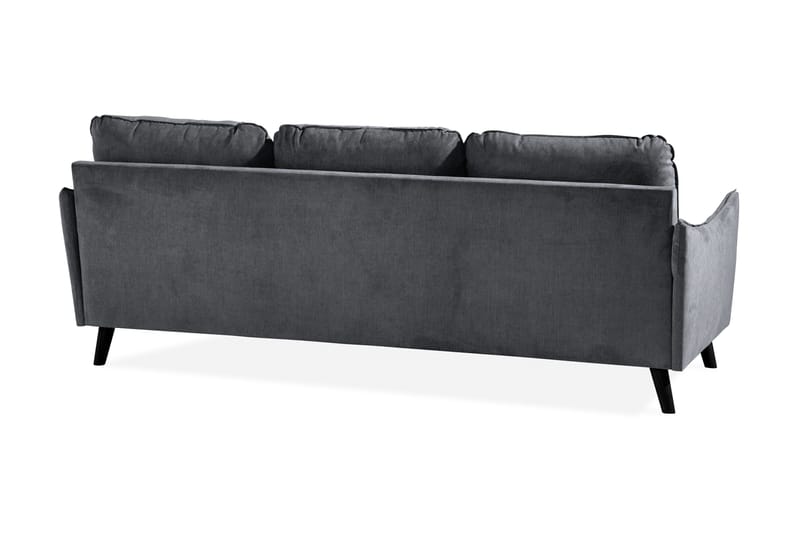 Trend Lyx 3-sits Divansoffa Höger - Mörkgrå/Svart - Products - Möbler - Soffa - Divansoffa & schäslongsoffa - 4 sits soffa med divan