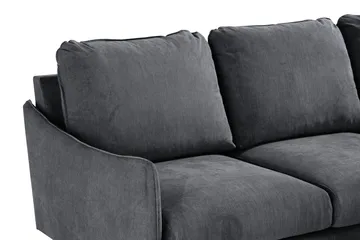 Trend Lyx 3-sits Divansoffa Vänster - Mörkgrå/Svart - Products - Möbler - Soffa - Divansoffa & schäslongsoffa - 4 sits soffa med divan