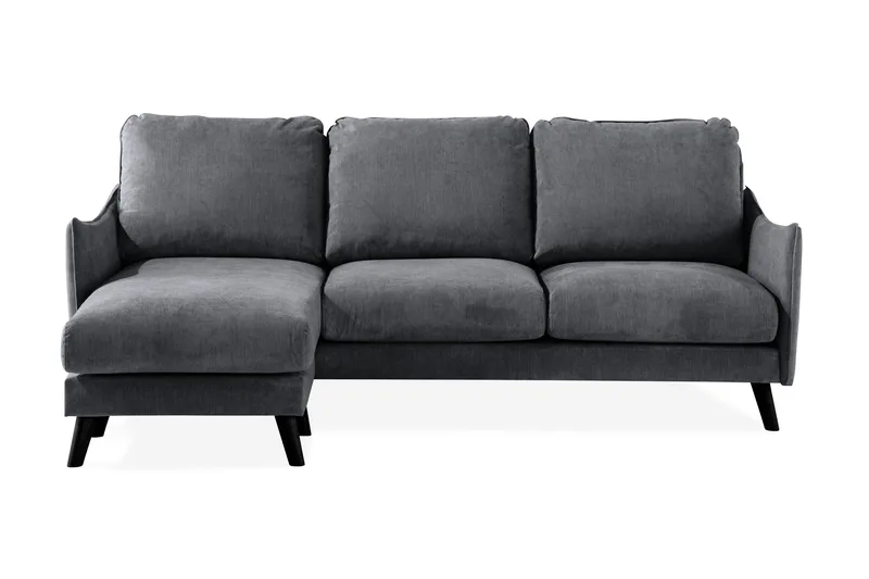 Trend Lyx 3-sits Divansoffa Vänster - Mörkgrå/Svart - Products - Möbler - Soffa - Divansoffa & schäslongsoffa - 4 sits soffa med divan