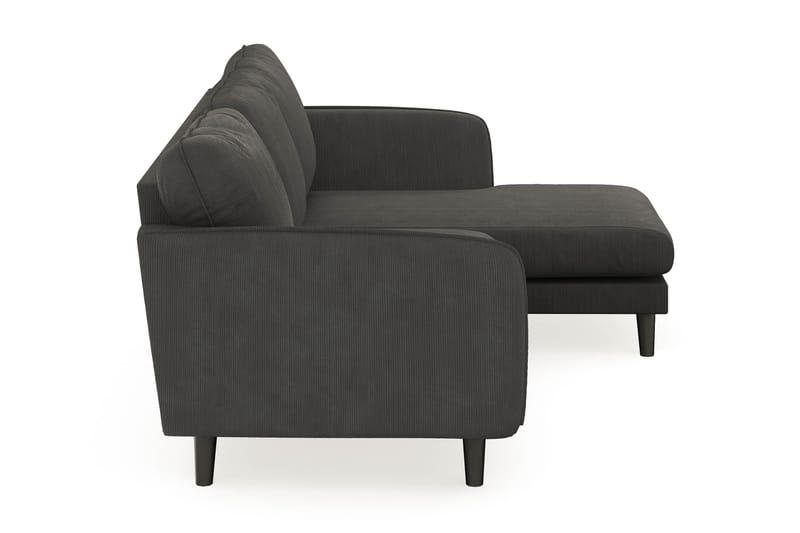 Trend Lyx 3-sits Högervänd L-formad Divansoffa i Manchester - Mörkgrå - Products - Möbler - Soffa - Divansoffa & schäslongsoffa - 4 sits soffa med divan