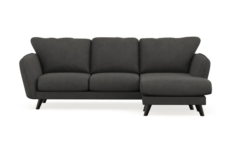 Trend Lyx 3-sits Högervänd L-formad Divansoffa i Manchester - Mörkgrå - Products - Möbler - Soffa - Divansoffa & schäslongsoffa - 4 sits soffa med divan