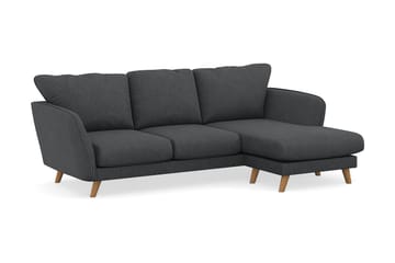 Trend Lyx 3-sits Högervänd L-formad Divansoffa i Manchester - Mörkgrå - Products - Möbler - Soffa - Divansoffa & schäslongsoffa - 4 sits soffa med divan