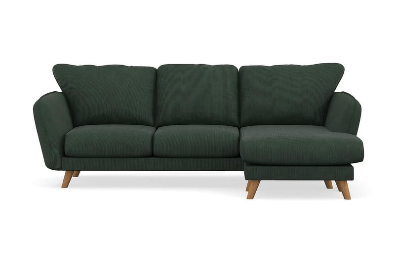 Trend Lyx 3-sits Högervänd L-formad Divansoffa i Manchester - Mörkgrön - Products - Möbler - Soffa - Divansoffa & schäslongsoffa - 4 sits soffa med divan