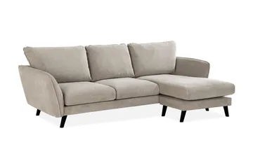 Trend Lyx 3-sits Högervänd L-formad Divansoffa i Tyg - Beige - Products - Möbler - Soffa - Divansoffa & schäslongsoffa - 4 sits soffa med divan