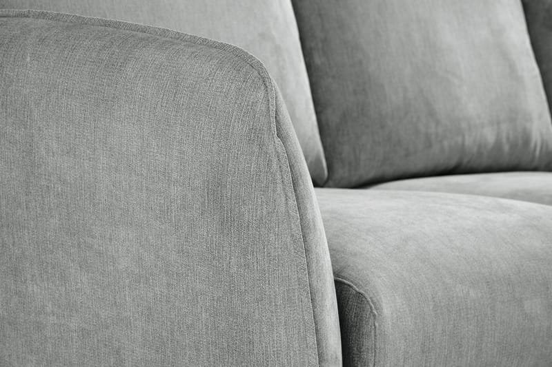 Trend Lyx 3-sits Högervänd L-formad Divansoffa i Tyg - Grå - Products - Möbler - Soffa - Divansoffa & schäslongsoffa - 4 sits soffa med divan
