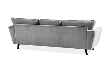 Trend Lyx 3-sits Högervänd L-formad Divansoffa i Tyg - Grå - Products - Möbler - Soffa - Divansoffa & schäslongsoffa - 4 sits soffa med divan