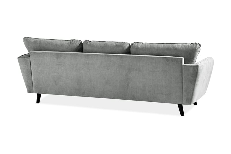 Trend Lyx 3-sits Högervänd L-formad Divansoffa i Tyg - Grå - Products - Möbler - Soffa - Divansoffa & schäslongsoffa - 4 sits soffa med divan