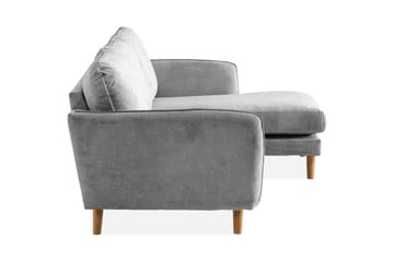 Trend Lyx 3-sits Högervänd L-formad Divansoffa i Tyg - Grå - Products - Möbler - Soffa - Divansoffa & schäslongsoffa - 4 sits soffa med divan