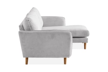 Trend Lyx 3-sits Högervänd L-formad Divansoffa i Tyg - Ljusgrå - Products - Möbler - Soffa - Divansoffa & schäslongsoffa - 4 sits soffa med divan