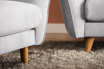 Trend Lyx 3-sits Högervänd L-formad Divansoffa i Tyg - Ljusgrå - Products - Möbler - Soffa - Divansoffa & schäslongsoffa - 4 sits soffa med divan