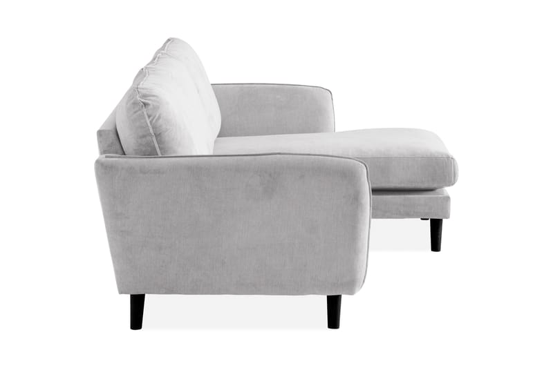 Trend Lyx 3-sits Högervänd L-formad Divansoffa i Tyg - Ljusgrå - Products - Möbler - Soffa - Divansoffa & schäslongsoffa - 4 sits soffa med divan