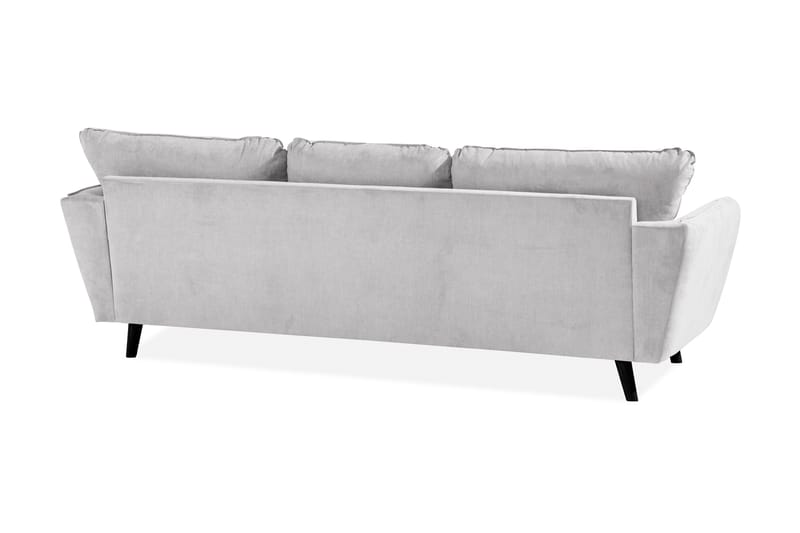 Trend Lyx 3-sits Högervänd L-formad Divansoffa i Tyg - Ljusgrå - Products - Möbler - Soffa - Divansoffa & schäslongsoffa - 4 sits soffa med divan