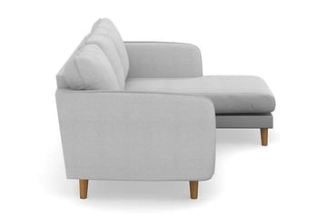 Trend Lyx 3-sits Högervänd L-formad Divansoffa i Tyg - Ljusgrå - Products - Möbler - Soffa - Divansoffa & schäslongsoffa - 4 sits soffa med divan