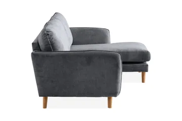Trend Lyx 3-sits Högervänd L-formad Divansoffa i Tyg - Mörkgrå - Products - Möbler - Soffa - Divansoffa & schäslongsoffa - 4 sits soffa med divan