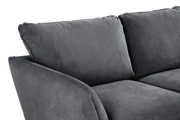 Trend Lyx 3-sits Högervänd L-formad Divansoffa i Tyg - Mörkgrå - Products - Möbler - Soffa - Divansoffa & schäslongsoffa - 4 sits soffa med divan