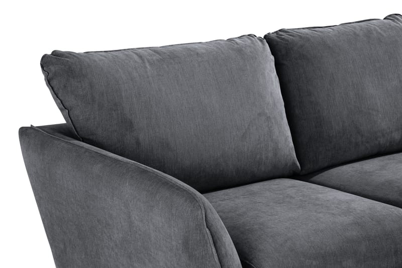 Trend Lyx 3-sits Högervänd L-formad Divansoffa i Tyg - Mörkgrå - Products - Möbler - Soffa - Divansoffa & schäslongsoffa - 4 sits soffa med divan