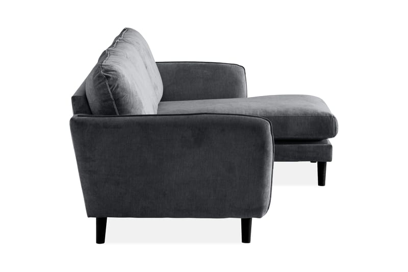 Trend Lyx 3-sits Högervänd L-formad Divansoffa i Tyg - Mörkgrå - Products - Möbler - Soffa - Divansoffa & schäslongsoffa - 4 sits soffa med divan