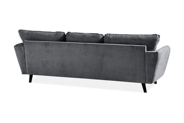 Trend Lyx 3-sits Högervänd L-formad Divansoffa i Tyg - Mörkgrå - Products - Möbler - Soffa - Divansoffa & schäslongsoffa - 4 sits soffa med divan