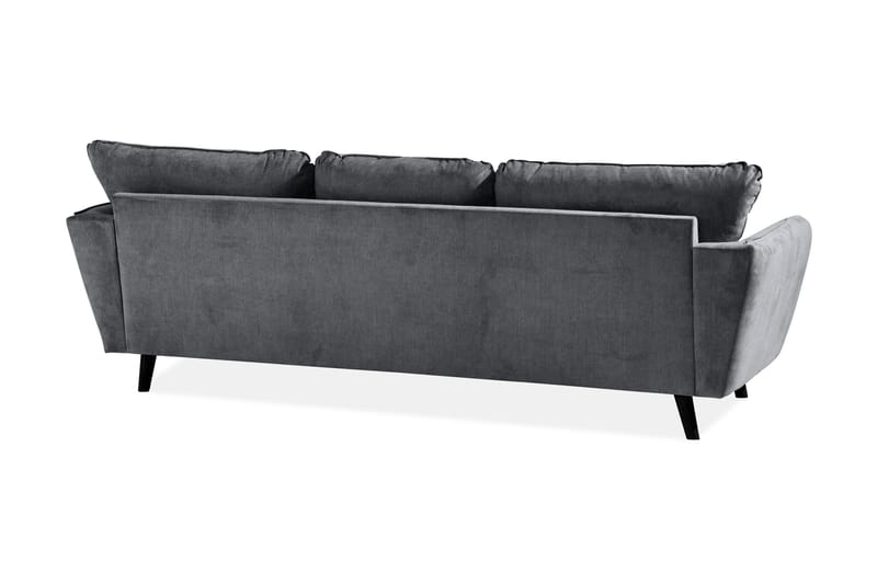 Trend Lyx 3-sits Högervänd L-formad Divansoffa i Tyg - Mörkgrå - Products - Möbler - Soffa - Divansoffa & schäslongsoffa - 4 sits soffa med divan