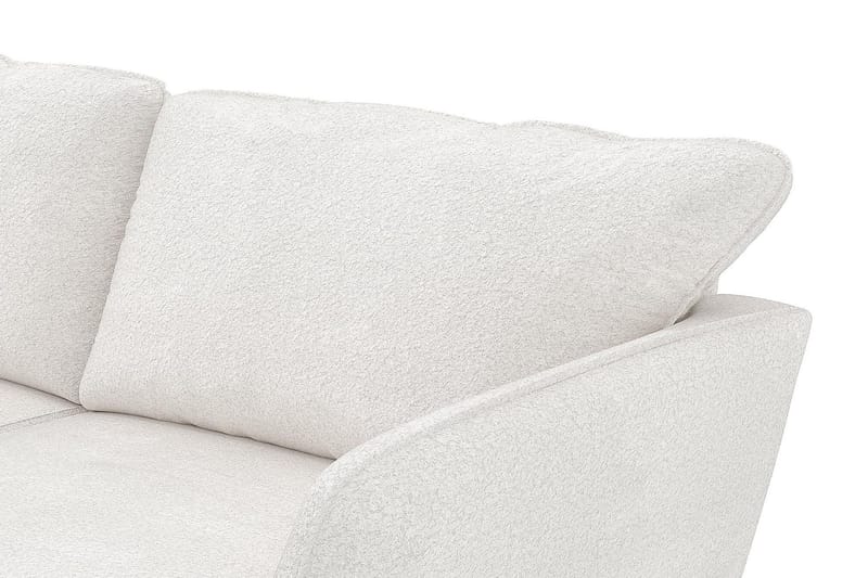 Trend Lyx 3-sits Vänstervänd L-formad Divansoffa i Bouclé - Vit - Products - Möbler - Soffa - Divansoffa & schäslongsoffa - 4 sits soffa med divan