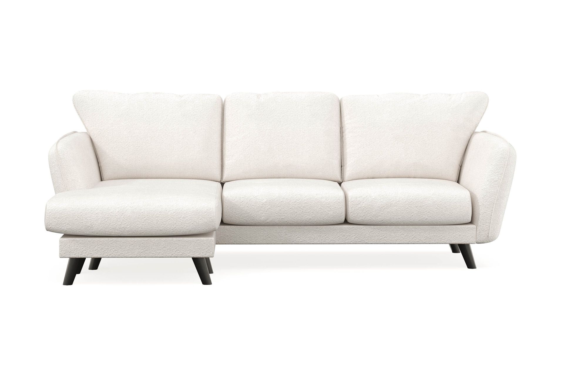 Trend Lyx 3-sits Vänstervänd L-formad Divansoffa i Bouclé