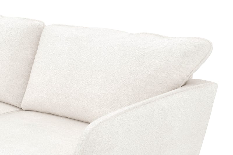 Trend Lyx 3-sits Vänstervänd L-formad Divansoffa i Bouclé - Vit - Products - Möbler - Soffa - Divansoffa & schäslongsoffa - 4 sits soffa med divan