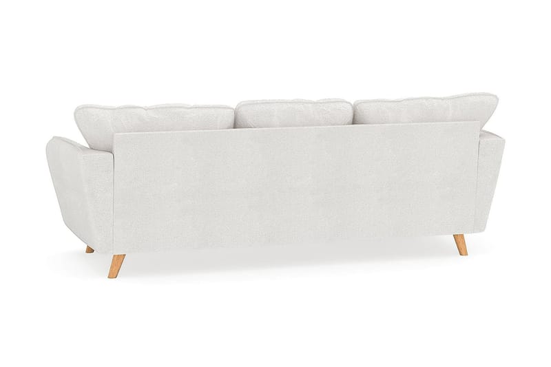 Trend Lyx 3-sits Vänstervänd L-formad Divansoffa i Bouclé - Vit - Products - Möbler - Soffa - Divansoffa & schäslongsoffa - 4 sits soffa med divan