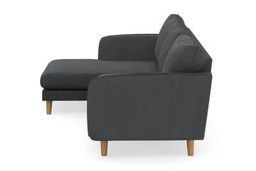 Trend Lyx 3-sits Vänstervänd L-formad Divansoffa i Manchester - Mörkgrå - Products - Möbler - Soffa - Divansoffa & schäslongsoffa - 4 sits soffa med divan