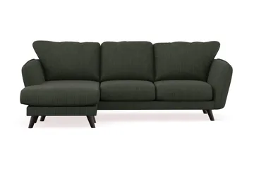 Trend Lyx 3-sits Vänstervänd L-formad Divansoffa i Manchester - Mörkgrön - Products - Möbler - Soffa - Divansoffa & schäslongsoffa - 4 sits soffa med divan