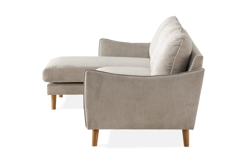 Trend Lyx 3-sits Vänstervänd L-formad Divansoffa i Tyg - Beige - Products - Möbler - Soffa - Divansoffa & schäslongsoffa - 4 sits soffa med divan